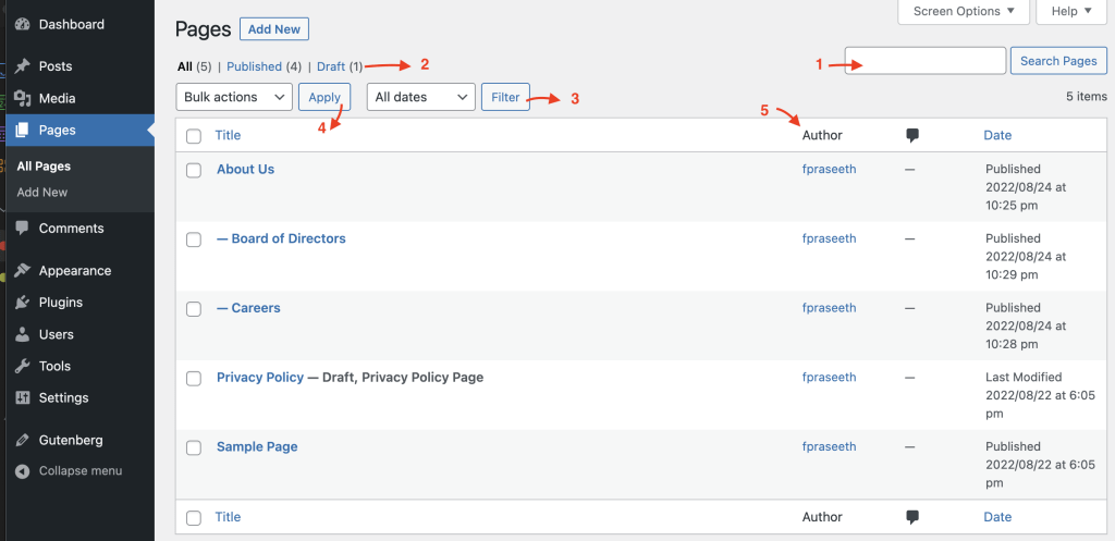 WordPress CMS for easy website creation